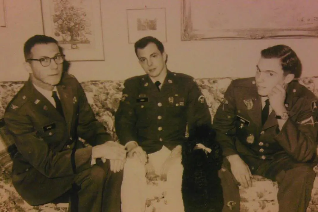Three Vinci men in U.S. military uniform, around 1968